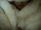 Furry Girl - Jerking her man off with fur coat and mittens snapshot 8