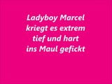 Ladyboyschlampe kriegt extrem hart und tief das Maul gefickt snapshot 1