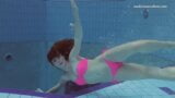 Cute pink bikini babe Lera underwater snapshot 5