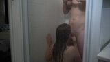 My cute college friend takes a shower and I join her. snapshot 5