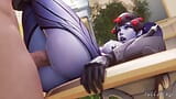 Widowmaker abrindo as pernas sobre uma mesa e fodeu snapshot 6