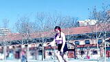 Das rothaarige Teen Inna nimmt uns mit zum Skaten und zeigt ihren nackten Körper in der Öffentlichkeit snapshot 11