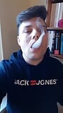 Smoking, pissing, spitting and cleaning with my tongue snapshot 6