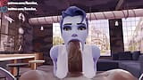 Widowmaker POV, extremer Halsfick - Hentai 4k (tiefer Blowjob, süßes extremes sexuelles Vergnügen) von Saveass snapshot 2