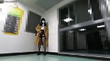 HA29After work, anal masturbation outside the office! Cum on black stockings! snapshot 3