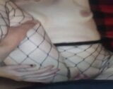 18 year old with pale skin and fishnet stockings gets fucked snapshot 16