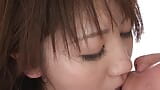 JAPANESE GIRL GAGS ON A HUGE COCK BEFORE RIDING ON IT HARD snapshot 15