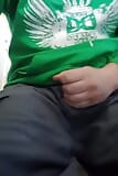 fat man cumshot on his shorts snapshot 1