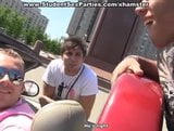 Teens sex in the car on a picnic snapshot 2