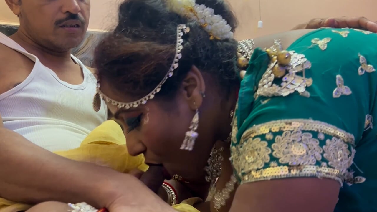 Suhag rat---婚后的第五个晚上 -- 新娘像婊子一样吃精液