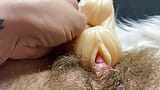 Riesige aufrechte Klitoris fickt Vagina - großer Orgasmus tief drinnen snapshot 13
