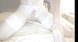 crossdresser in white lingerie snapshot 11