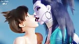 Tracer ve Widowmaker plajda sikişiyor snapshot 7