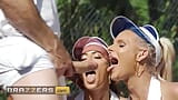 Phoenix Marie & Kelsi Monroe Compete For Their Tennis Instructor's Cock But They End Up Sharing It - BRAZZERS snapshot 5