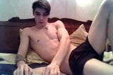 Tatted SmoothTwink Wanks His Big Cock On Webcam snapshot 3