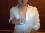 Asian Bear in White Shirt Cums on Cam snapshot 2