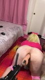 BBW Sissy gurl playing with fuck machine snapshot 2