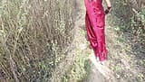 Cute bhabhi sexy👙red saree outdoor sex video snapshot 2