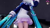 Hatsune Miku Dancing (Cute Ass Panties) + Déshabillage progressif (3D HENTAI) snapshot 1