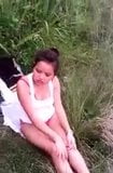 Desi hindi novia mierda al aire libre con su novio 20 snapshot 1