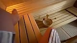 Risky cumshot in the sauna bucket snapshot 7