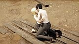 Mikasa x Historia chill lesbian kissing snapshot 9