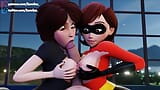 Elastigirl fucked by two huge cocks - Step Aunt Cass and Helen Parr Hard Rough Sex (Anal Creampie, Hard Anal Sex) by Sav snapshot 9