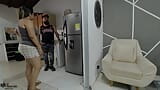 Service technician came to repair the refrigerator and his payment was with a good fuck CUM IN MY PUSSY - Porn in Spanish snapshot 3