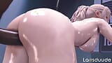 Horny Pink Haired Girl Dark Boner Doggystyle Banging snapshot 8