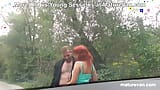 MatureVan Mature Redhead with Big Pussy Lips fucked by Hitchhiker snapshot 7