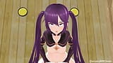 Mona Cowgirl Genshin Impact - eroMMDman - Purple Hair Color Edit Smixix snapshot 3