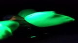 Glow in the dark nylon footjob snapshot 1