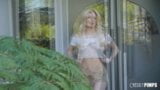 Magere natuurlijke blonde Nella Jones berijdt cowgirl snapshot 6