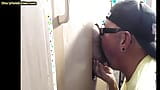 Gloryhole blowjob loving gaydaddy sucks BFs cock at home snapshot 14