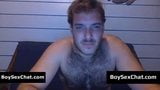 Hairy dude showing his cock in webcam snapshot 5