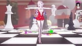 Милашка в платье и с длинными ногами танцует (3D хентай) snapshot 4