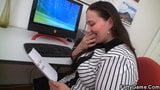 Hot office fat girl starts sex game... snapshot 3