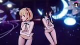 2 Cute Teens Dancing In Sexy Swimsuit + Gradual Undressing (3D HENTAI) snapshot 5