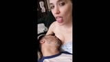 Sweet wife breastfeeds her husband until she cums, hot snapshot 6