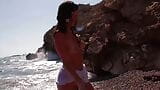 Sweet German brunette gets her asshole smashed on the beach snapshot 3