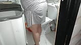 My daily routine: Today I washed clothes in short, modest clothes snapshot 9