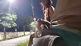 Jerking off next to a suspicious hottie at the bus stop! snapshot 8