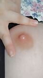 Look at my wet nipples lubricated with pussy juice snapshot 4