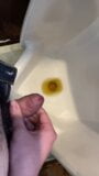 Pee with masturbation and cumshot in urinal snapshot 8