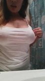 amazing natural tits in the bathroom. snapshot 8