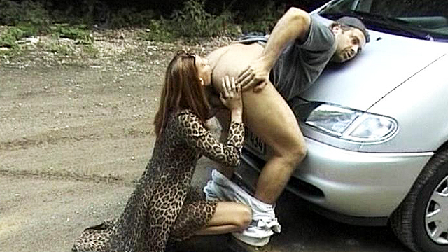 Blowjob während des Autofahrens