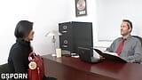 Hot Interview in the Office with Sexy Asian Secretary Girl snapshot 2
