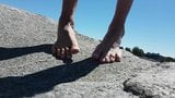 SHOWING OFF MY FEET AND TOES AT THE BEACH snapshot 3