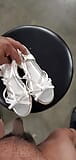 bought used white sandal wedge from Facebook marketplace played with them snapshot 1