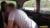 Fake Taxi - The Girl In The Blue Dress - Horny brunette in 30s with big tits cums on cabbies cock snapshot 4